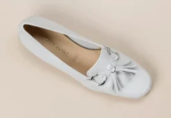 Mannori – Tassel Loafer aus Lammleder weiß