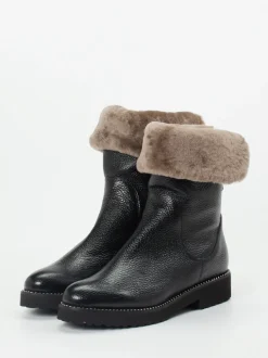 Mannori – Winterboots aus Kalbleder mit Lammfell