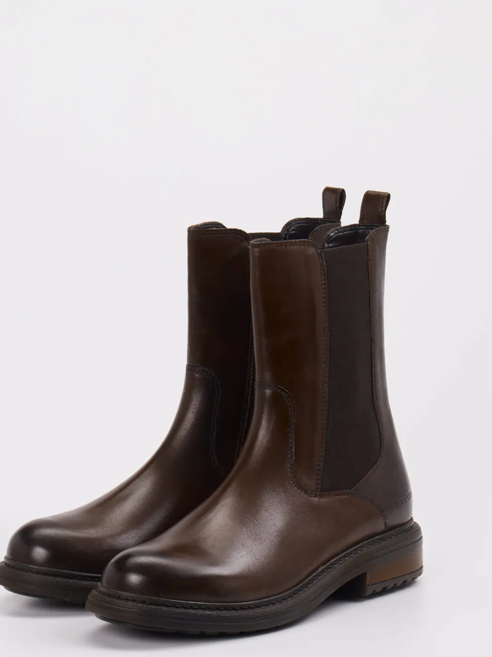 Marc O'Polo – Chelsea Boots aus Lammleder Dunkelbraun