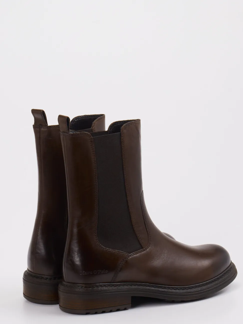 Marc O'Polo – Chelsea Boots aus Lammleder Dunkelbraun