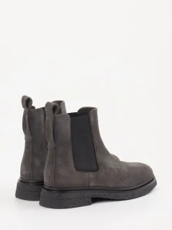 Marc O'Polo – Chelsea Boots aus Veloursleder grau