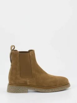 Marc O'Polo – Chelsea Boots aus Veloursleder Cognac