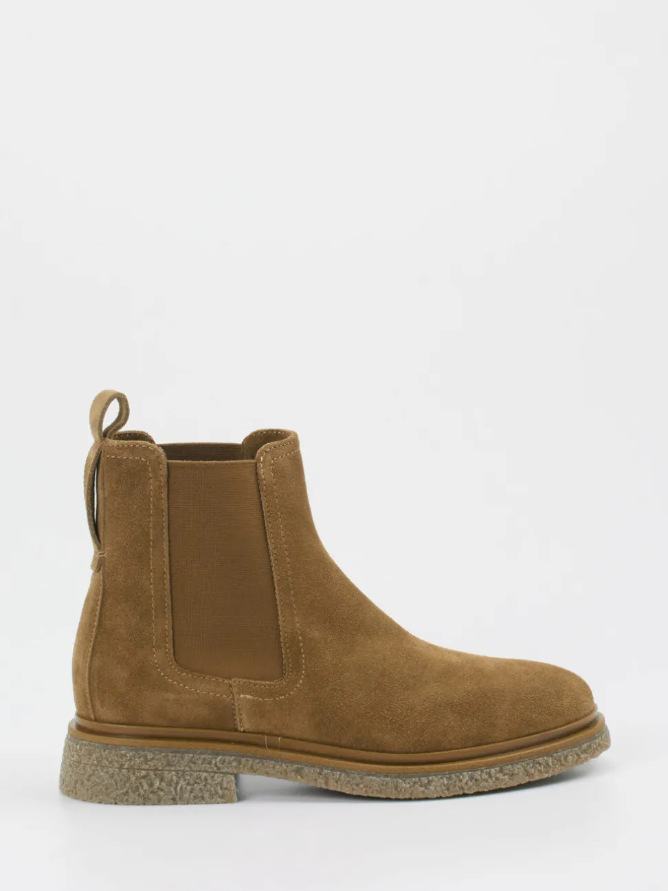 Marc O'Polo – Chelsea Boots aus Veloursleder Cognac