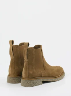 Marc O'Polo – Chelsea Boots aus Veloursleder Cognac