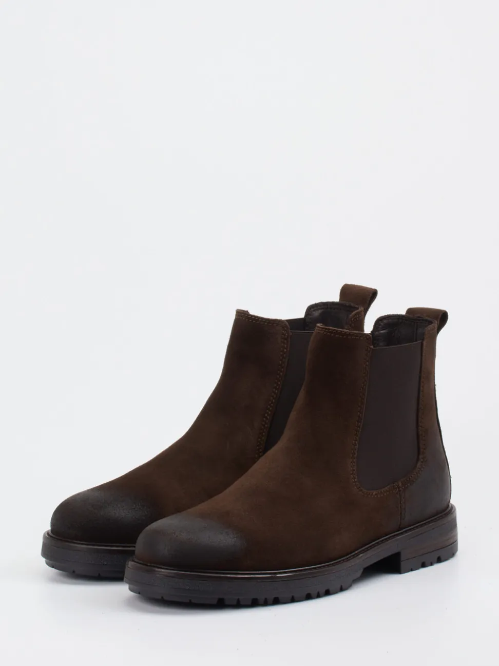 Marc O'Polo – Chelsea Boots aus Veloursleder braun