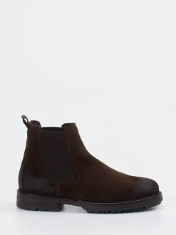Marc O'Polo – Chelsea Boots aus Veloursleder braun