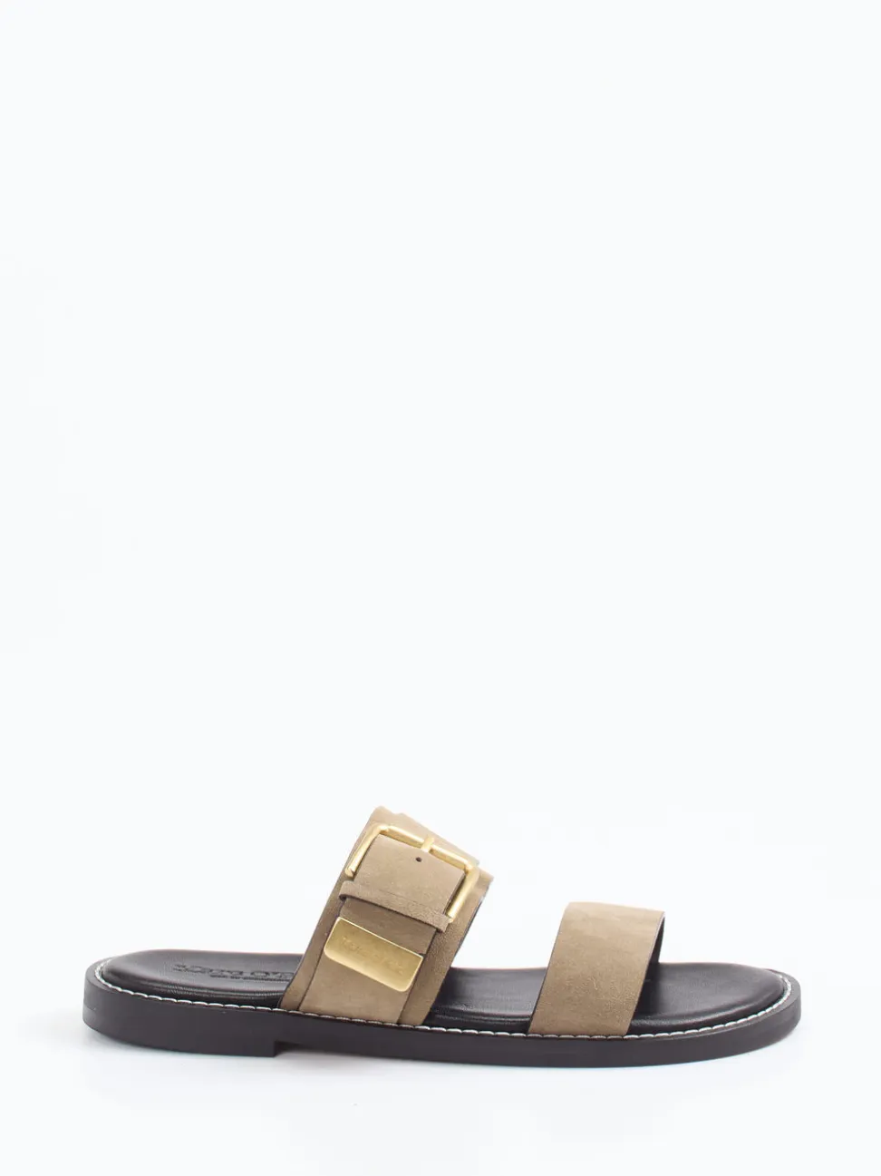 Marc O'Polo – Damen-Pantolette aus Kalbleder sandbeige