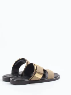 Marc O'Polo – Damen-Pantolette aus Kalbleder sandbeige