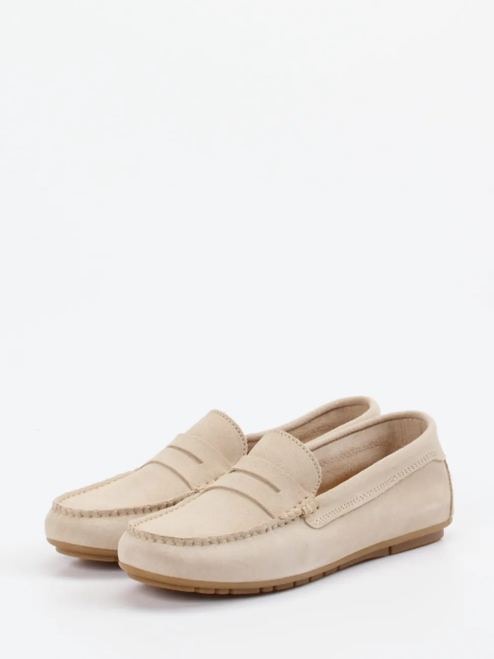 Marc O'Polo – Loafer aus Veloursleder beige