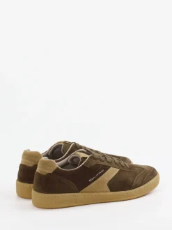 Marc O'Polo – Retro-Sneaker aus Veloursleder olivgrün