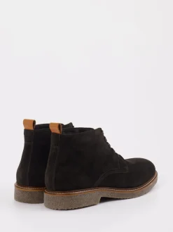 Marc O'Polo – Schnürboots aus Veloursleder in Braun