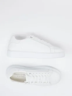 Marc O'Polo – Sneaker aus Kalbleder in Weiß