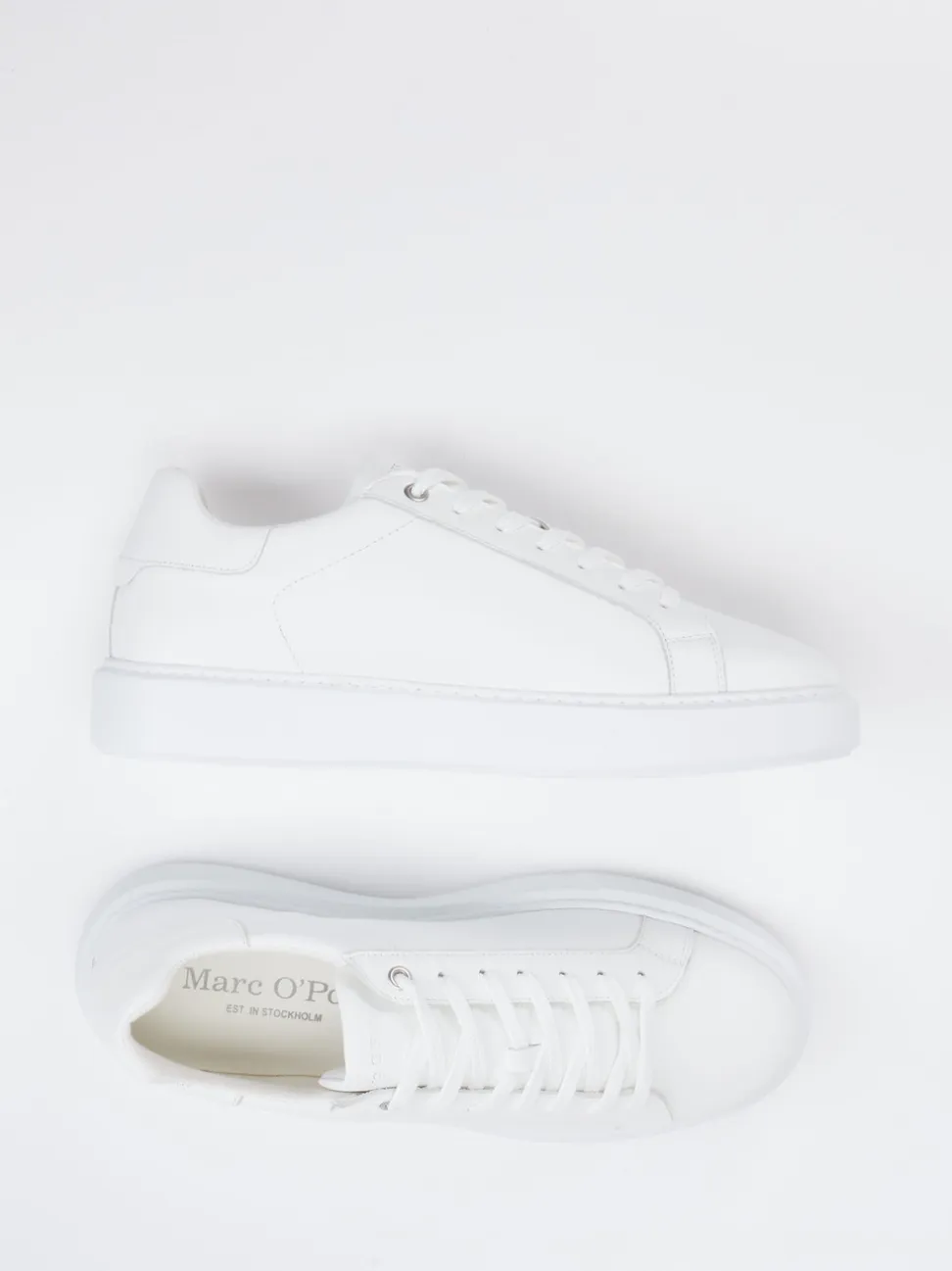 Marc O'Polo – Sneaker aus Kalbleder in Weiß