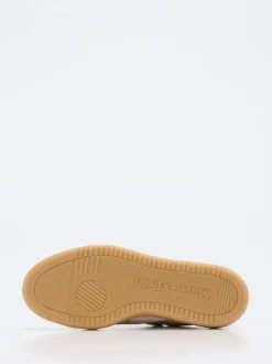 Marc O'Polo – Sneaker aus Metallicleder silberfarben