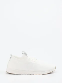 Marc O'Polo – Sneaker aus Stricktextil in Offwhite