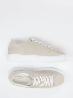 Marc O'Polo – Sneaker aus Veloursleder beigegrau