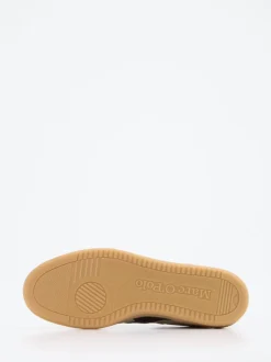Marc O'Polo – Sneaker aus Velour/Leder in Beige