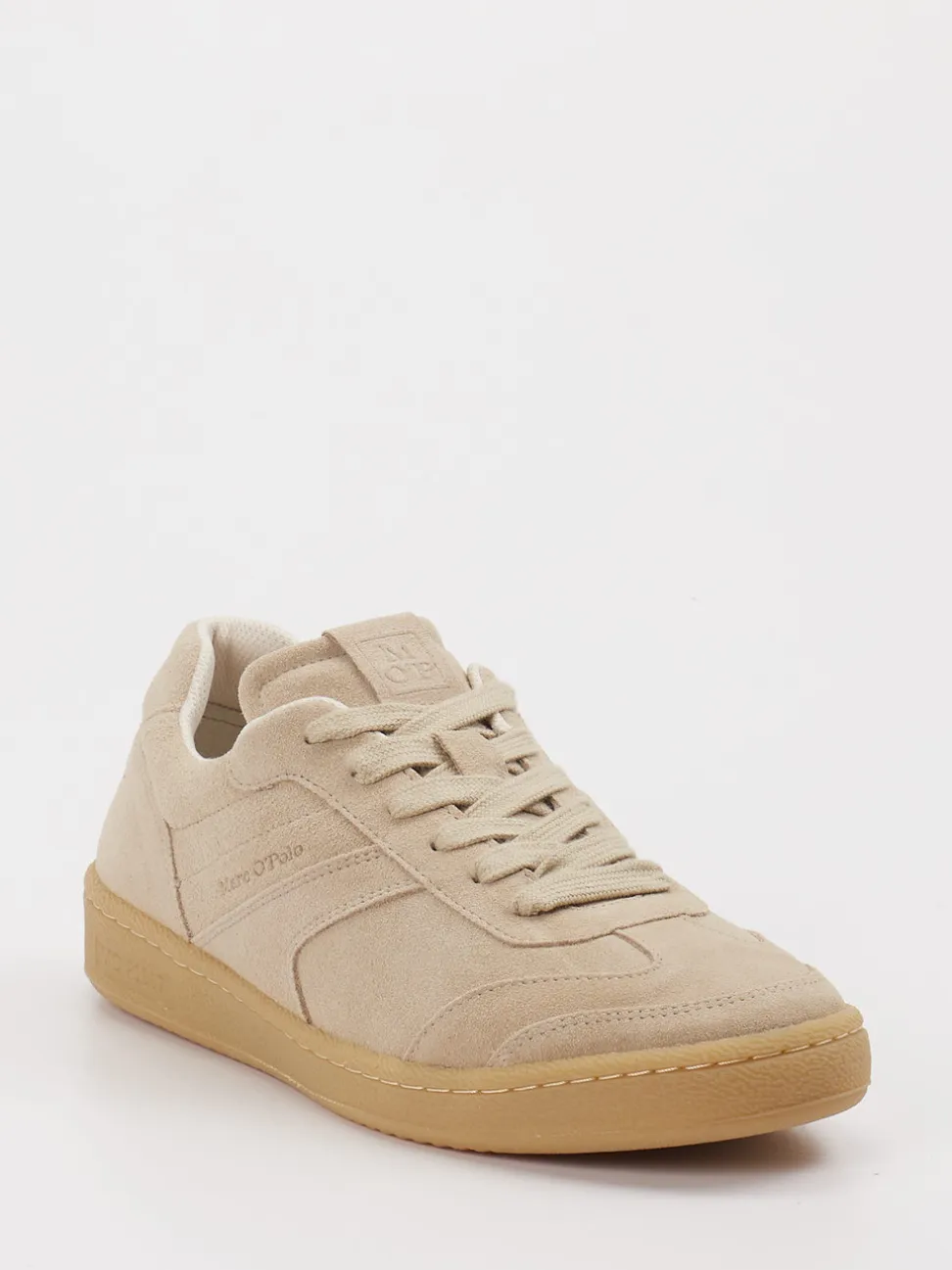 Marc O'Polo – Sneaker aus Veloursleder beige