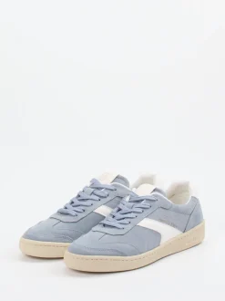 Marc O'Polo – Sneaker aus Veloursleder in Taubenblau