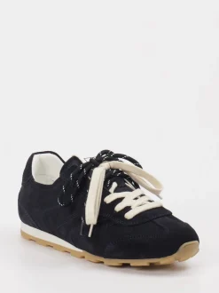 Marc O'Polo – Sneaker aus Veloursleder Dunkelblau