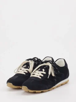 Marc O'Polo – Sneaker aus Veloursleder Dunkelblau