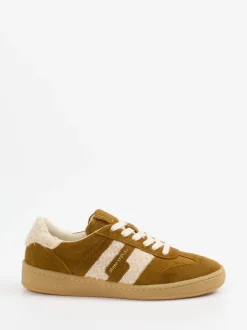 Marc O'Polo – Sneaker aus Veloursleder cognacbraun