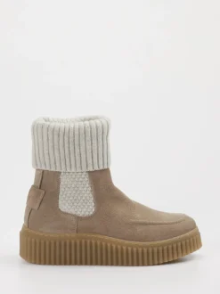 Marc O'Polo – Stiefelette aus Veloursleder beige
