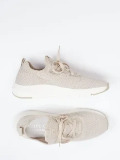 Marc O'Polo – Strick-Sneaker aus Textil in Beige