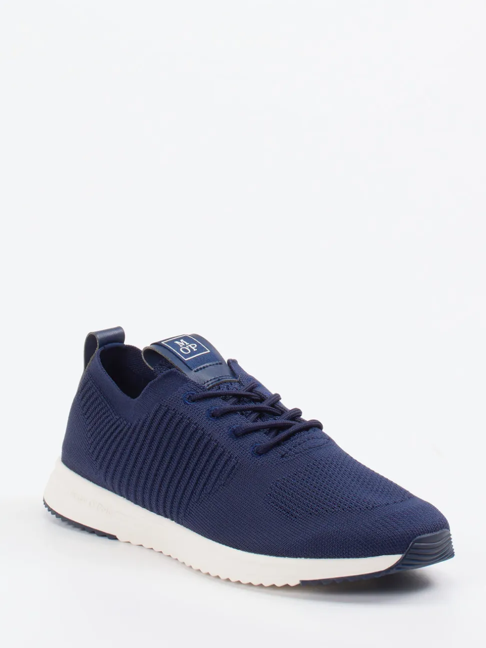 Marc O'Polo – Strick-Sneaker aus Textil in Marineblau
