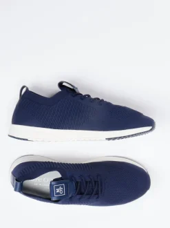 Marc O'Polo – Strick-Sneaker aus Textil in Marineblau