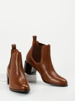 Maripé – Chelsea Boots aus Kalbleder cognacbraun