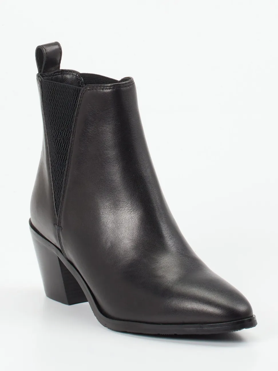 Maripé – Chelsea Boots aus Kalbleder schwarz glänzend