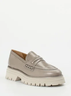 Maripé – Chunky Loafer aus Hochglanzleder Grau