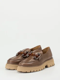 Maripé – Chunky Loafer aus Hochglanzleder Braun