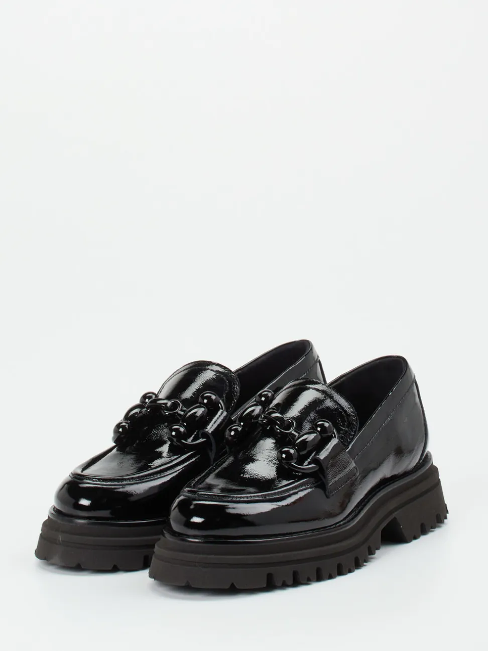 Maripé – Chunky Loafer aus Lackleder Schwarz