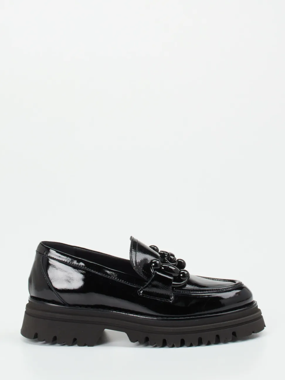 Maripé – Chunky Loafer aus Lackleder Schwarz