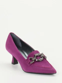 Maripé – Kitten-Heel-Pumps aus Veloursleder pink