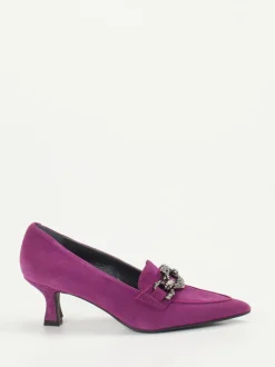 Maripé – Kitten-Heel-Pumps aus Veloursleder pink