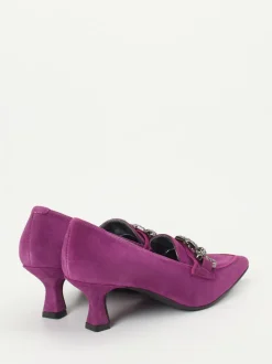 Maripé – Kitten-Heel-Pumps aus Veloursleder pink