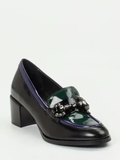 Maripé – Loafer aus Lackleder mit Steinbesatz