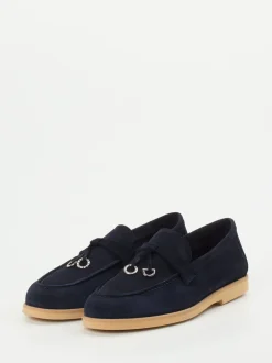 Maripé – Loafer aus Veloursleder Dunkelblau