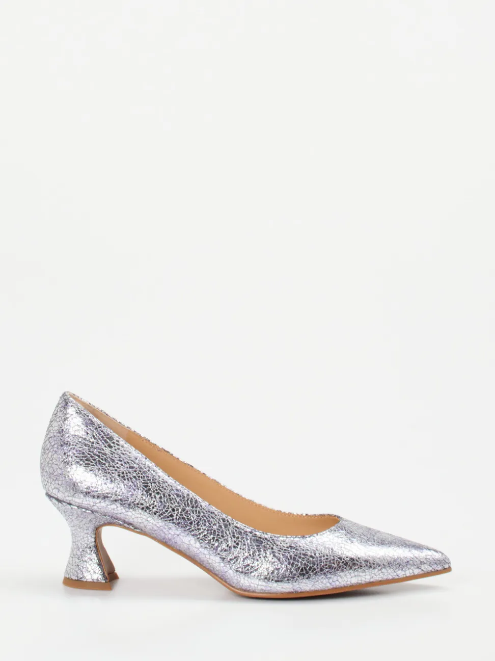 Maripé – Pumps aus Metallicleder in Craquelé-Optik