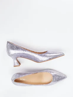 Maripé – Pumps aus Metallicleder in Craquelé-Optik