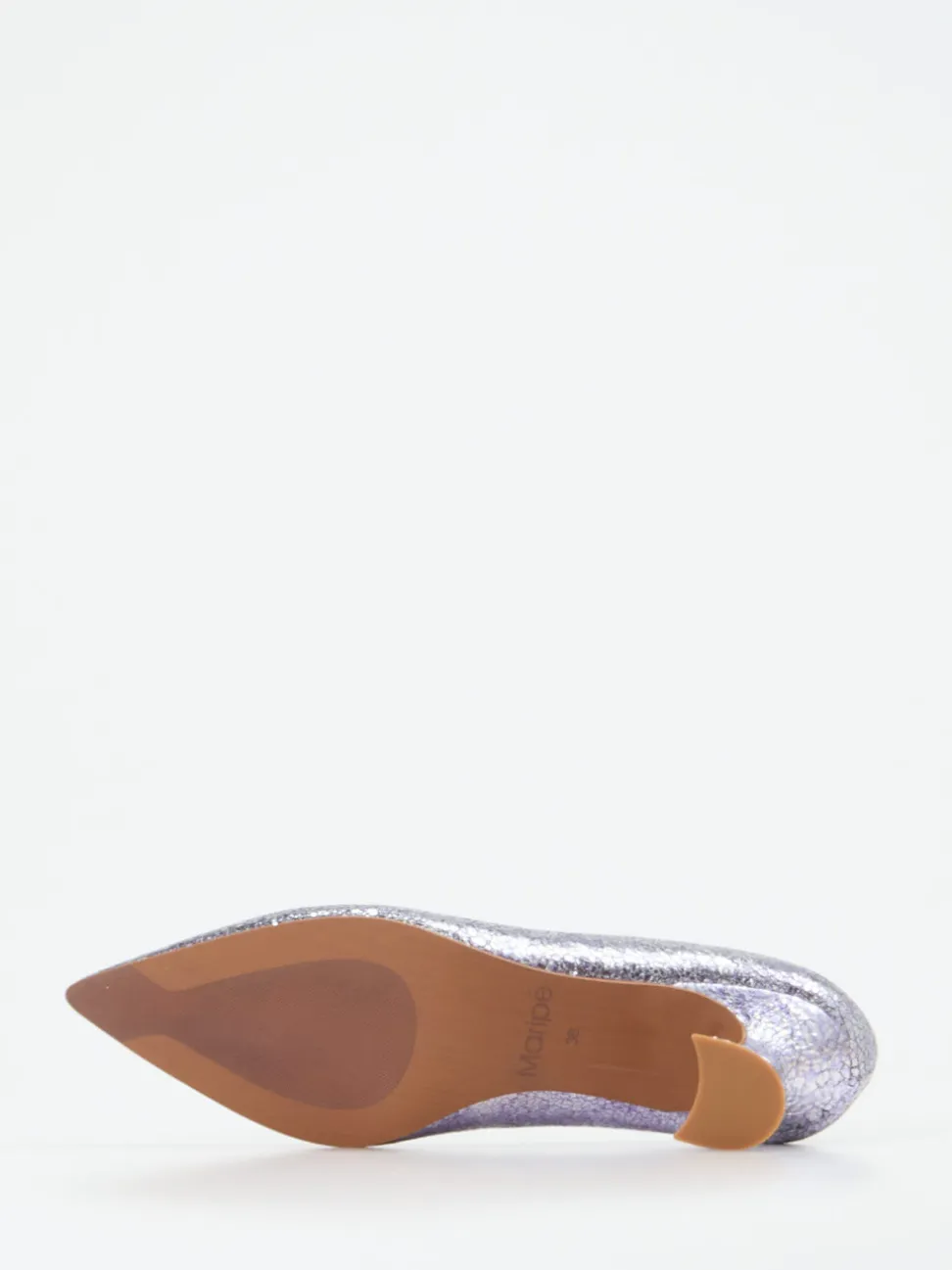 Maripé – Pumps aus Metallicleder in Craquelé-Optik
