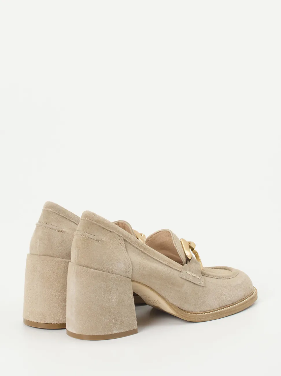 Maripé – Pumps aus Veloursleder in Beigebraun