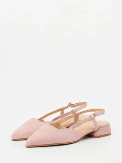 Maripé – Slingback-Ballerinas aus Veloursleder rosa