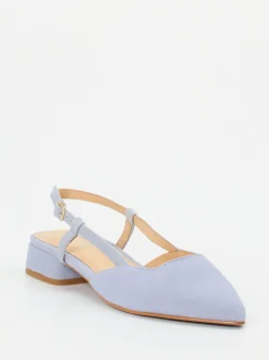 Maripé – Slingback-Ballerinas aus Veloursleder Hellflieder