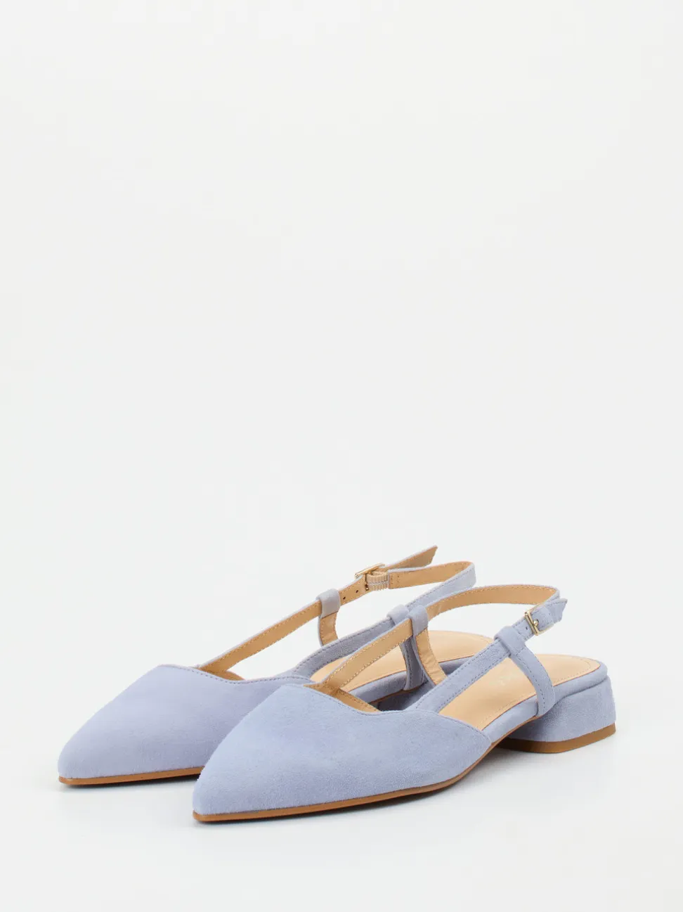 Maripé – Slingback-Ballerinas aus Veloursleder Hellflieder