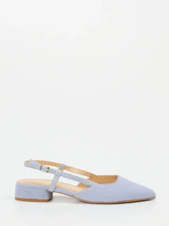 Maripé – Slingback-Ballerinas aus Veloursleder Hellflieder