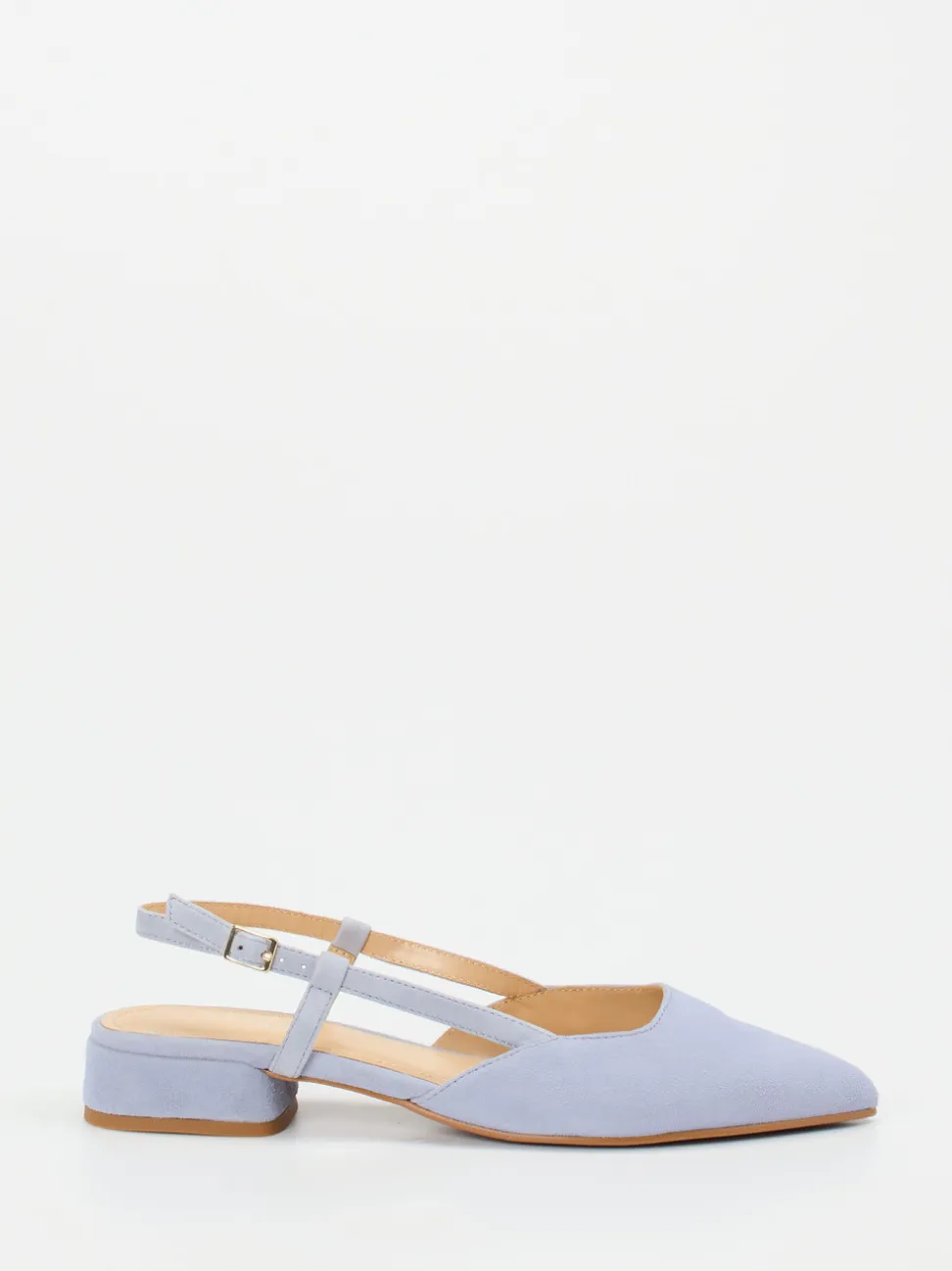 Maripé – Slingback-Ballerinas aus Veloursleder Hellflieder